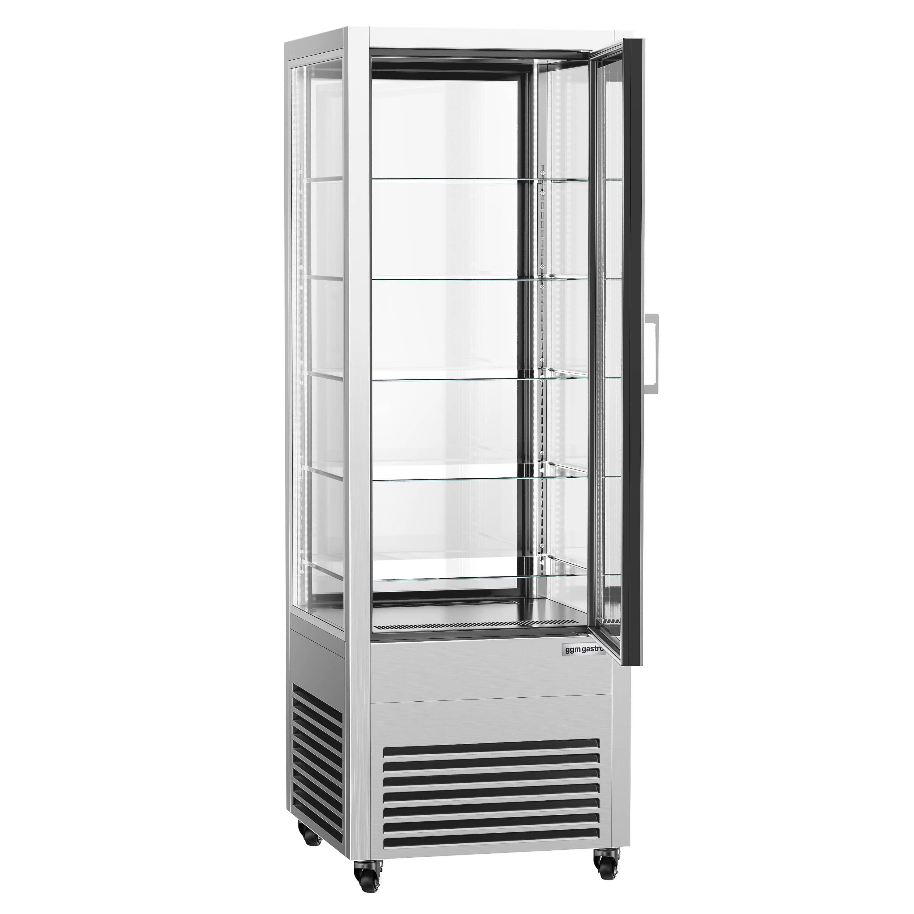Vitrină panoramică – expunere generală verticală - 440 litri - 675 mm - 2 uși din sticlă - geam drept - cu 5 rafturi - iluminare LED — 4