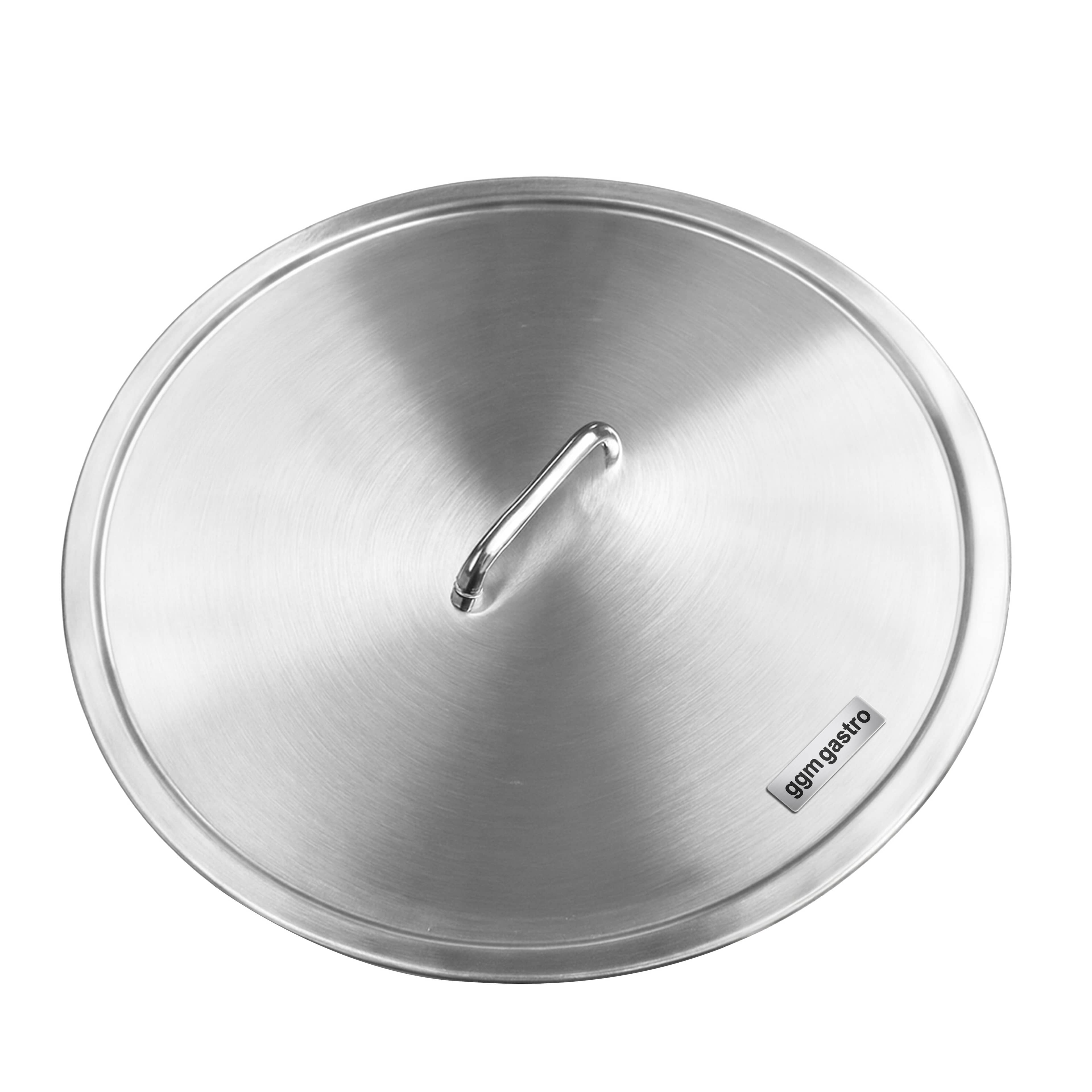 Coș de gunoi cu capac, roți și mânere – 50 l – oțel inoxidabil — 6