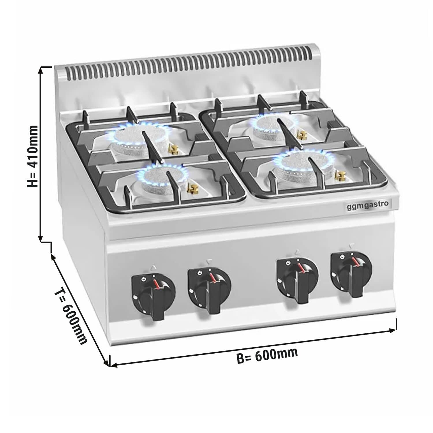 Aragaz cu gaz – 19 kW – 4 arzătoare — 3